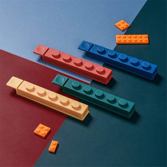 Toy Block Style Chip Bag Clips Set (4 Pack) by HitMyNeed