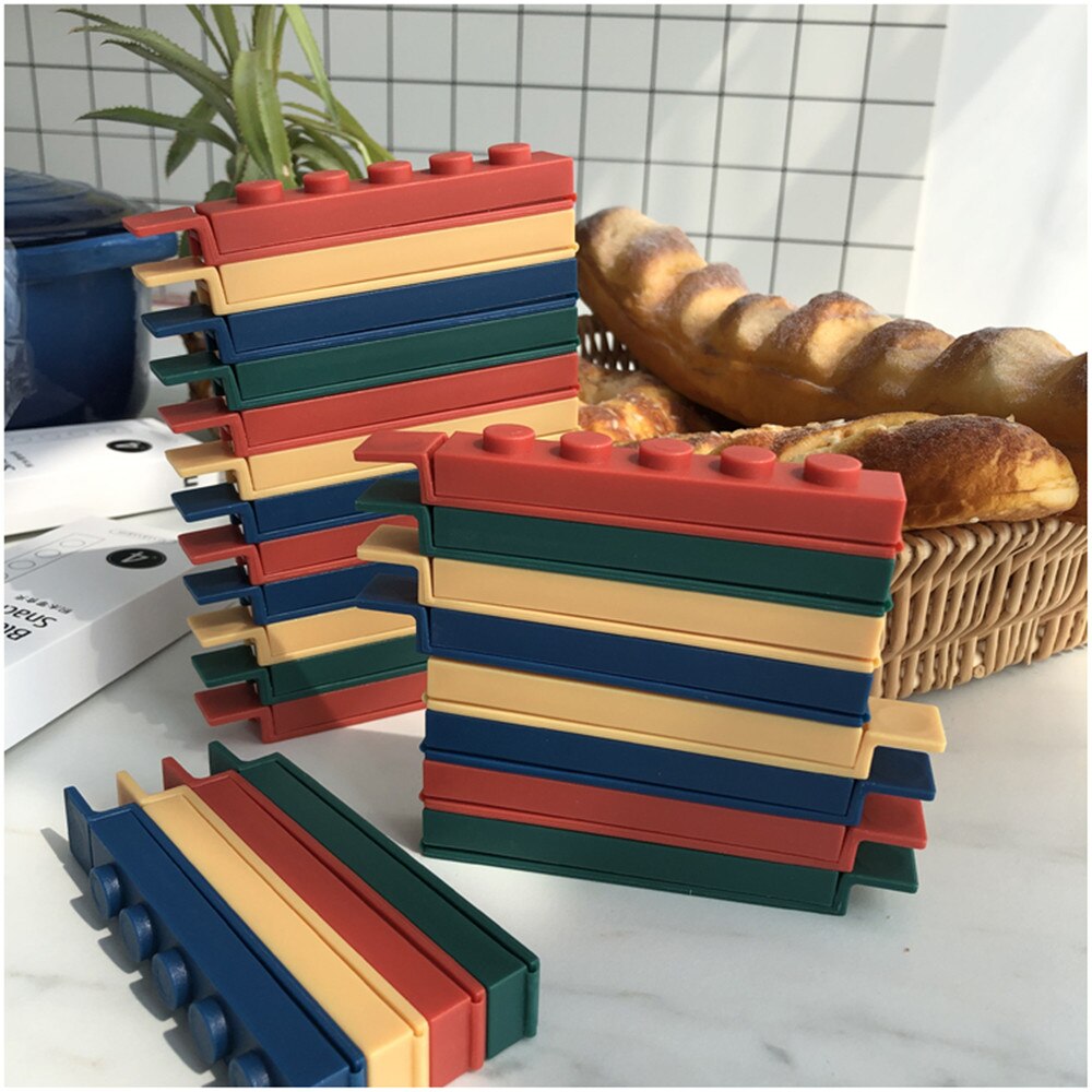 Toy Block Style Chip Bag Clips Set (4 Pack) by HitMyNeed