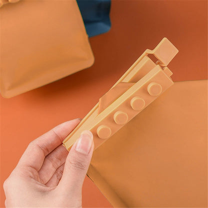 Toy Block Style Chip Bag Clips Set (4 Pack) by HitMyNeed