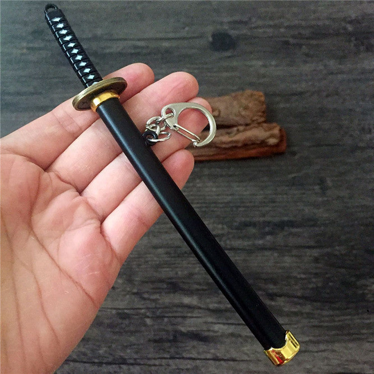 Toy Katana Pendant Keychain Anime Sword Accessory black by HitMyNeed