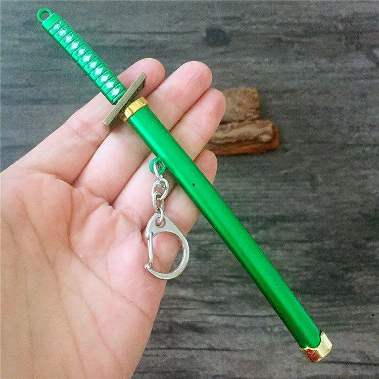 Toy Katana Pendant Keychain Anime Sword Accessory green by HitMyNeed