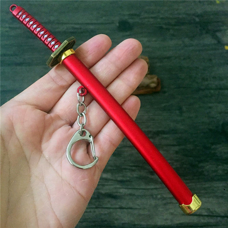 Toy Katana Pendant Keychain Anime Sword Accessory red by HitMyNeed