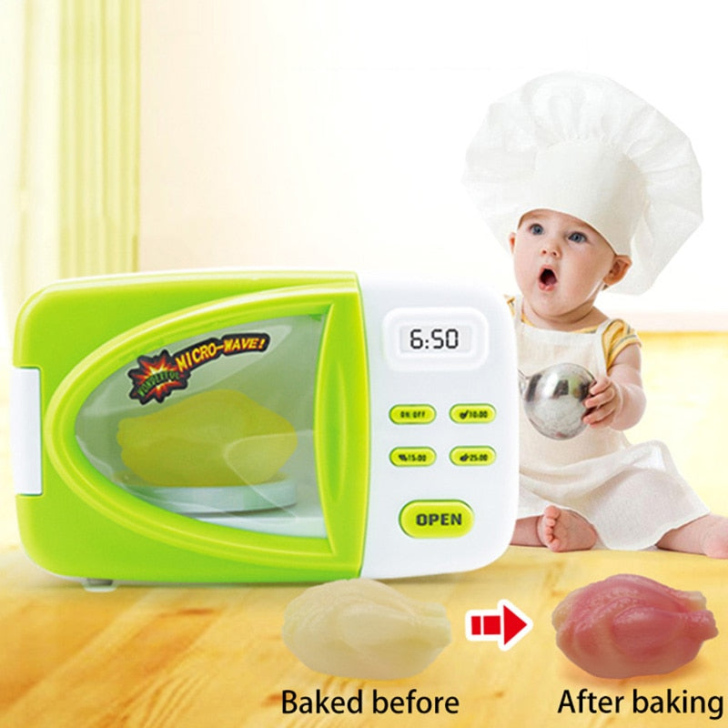 Toy Microwave Oven Play Set with Lights & Sounds by HitMyNeed