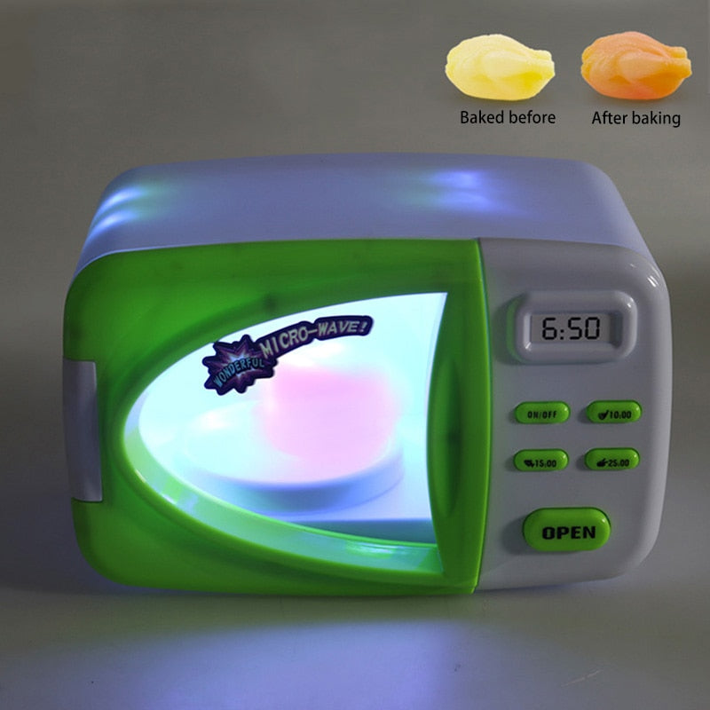 Toy Microwave Oven Play Set with Lights & Sounds by HitMyNeed