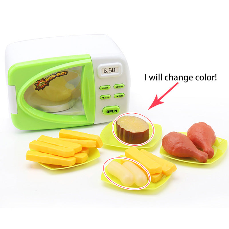 Toy Microwave Oven Play Set with Lights & Sounds by HitMyNeed