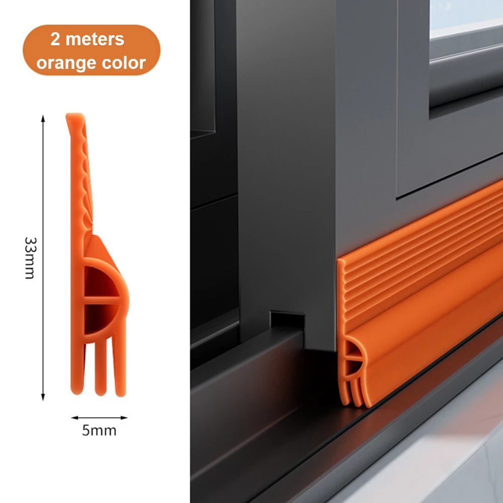 TPE Sliding Window & Door Seal Strip 2m Self Adhesive orange by HitMyNeed