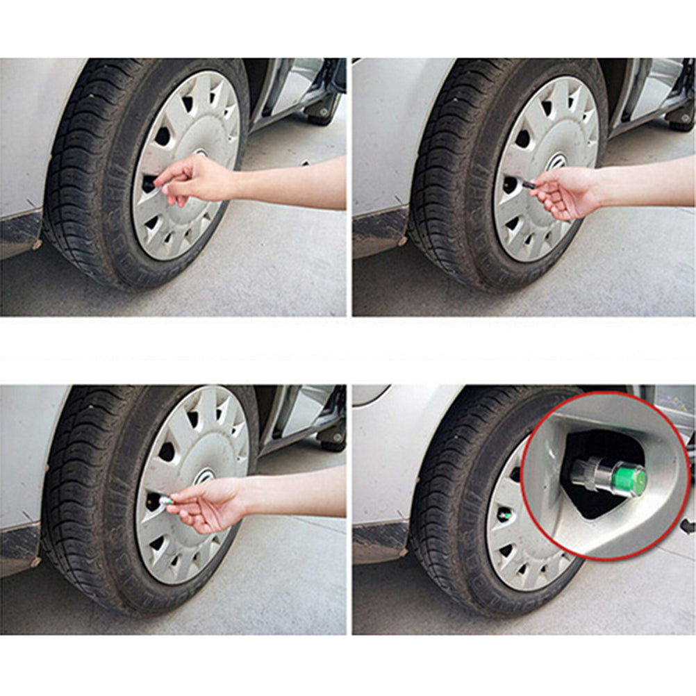 TPMS Color Tire Pressure Gauge Valve Caps (4-Pack) by HitMyNeed