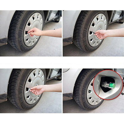 TPMS Color Tire Pressure Gauge Valve Caps (4-Pack) by HitMyNeed