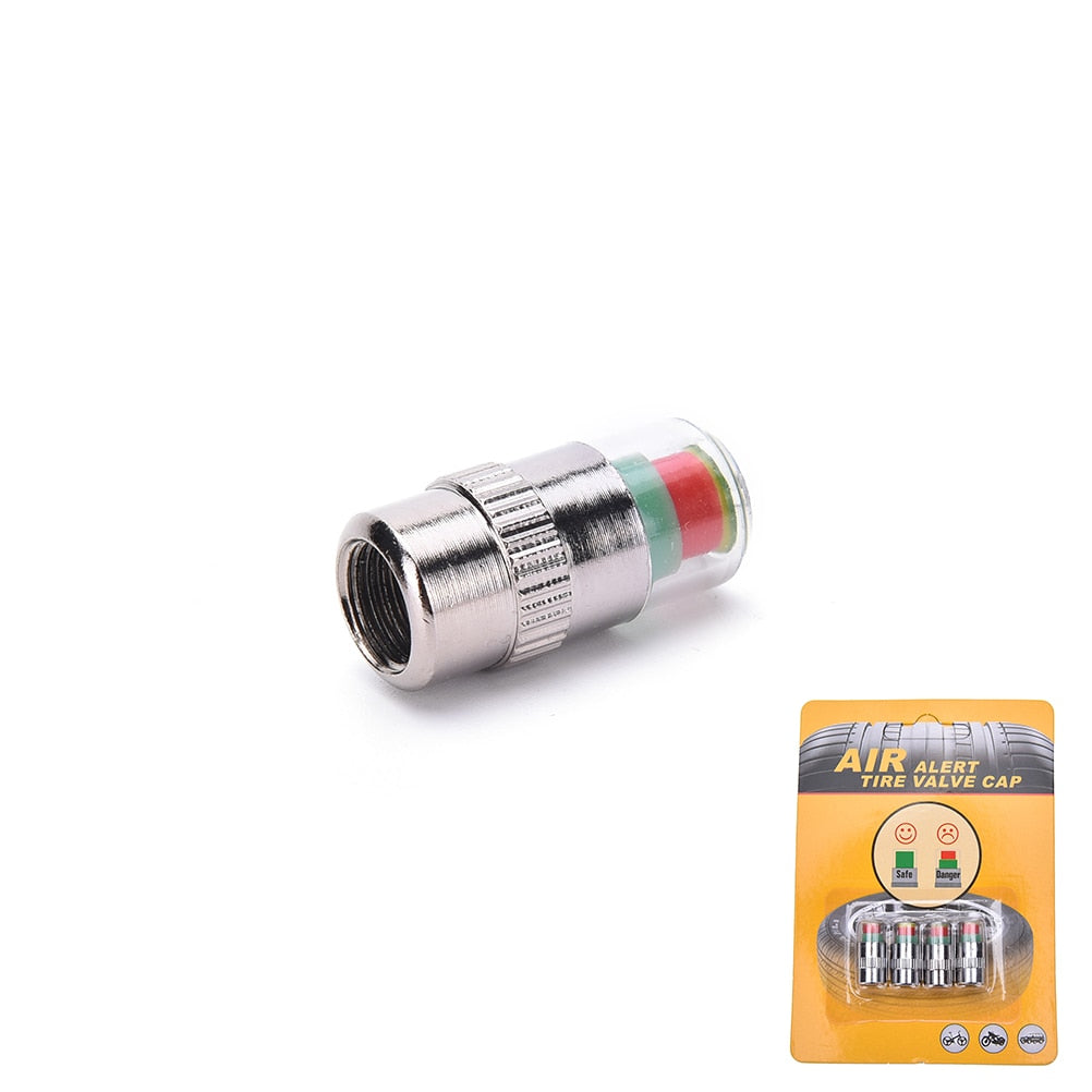 TPMS Color Tire Pressure Gauge Valve Caps (4-Pack) by HitMyNeed