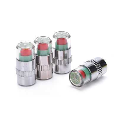 TPMS Color Tire Pressure Gauge Valve Caps (4-Pack) by HitMyNeed