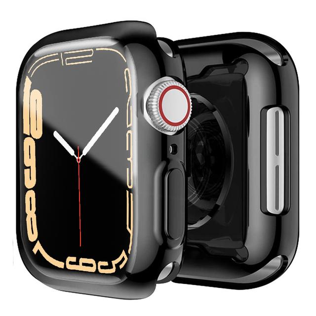 TPU Full Cover Screen Protector for Apple Watch black series123-38mm by HitMyNeed