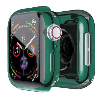 TPU Full Cover Screen Protector for Apple Watch dark-green series7-45mm by HitMyNeed