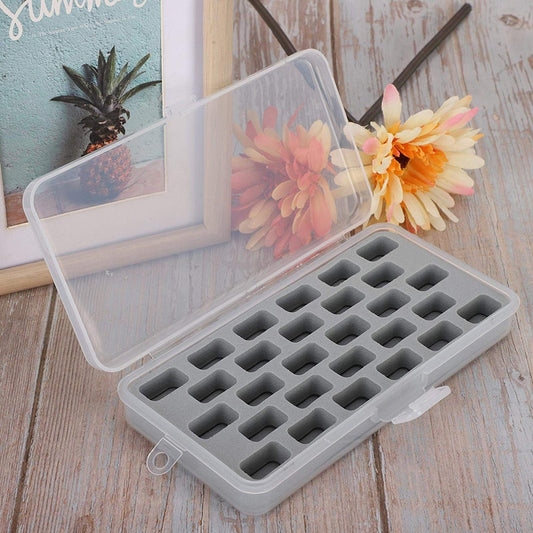 Transparent 28 Grid Bobbin Storage Box Organizer by HitMyNeed