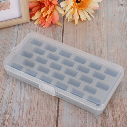 Transparent 28 Grid Bobbin Storage Box Organizer by HitMyNeed