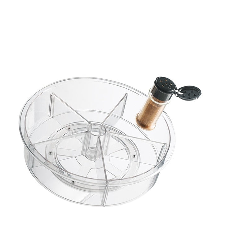 Transparent 360° Rotating Tray Organizer by HitMyNeed