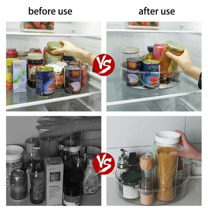 Transparent 360° Rotating Tray Organizer by HitMyNeed
