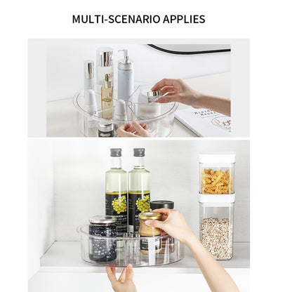 Transparent 360° Rotating Tray Organizer by HitMyNeed