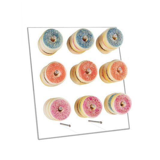 Transparent 9 Pillar Acrylic Donut Display Stand by HitMyNeed