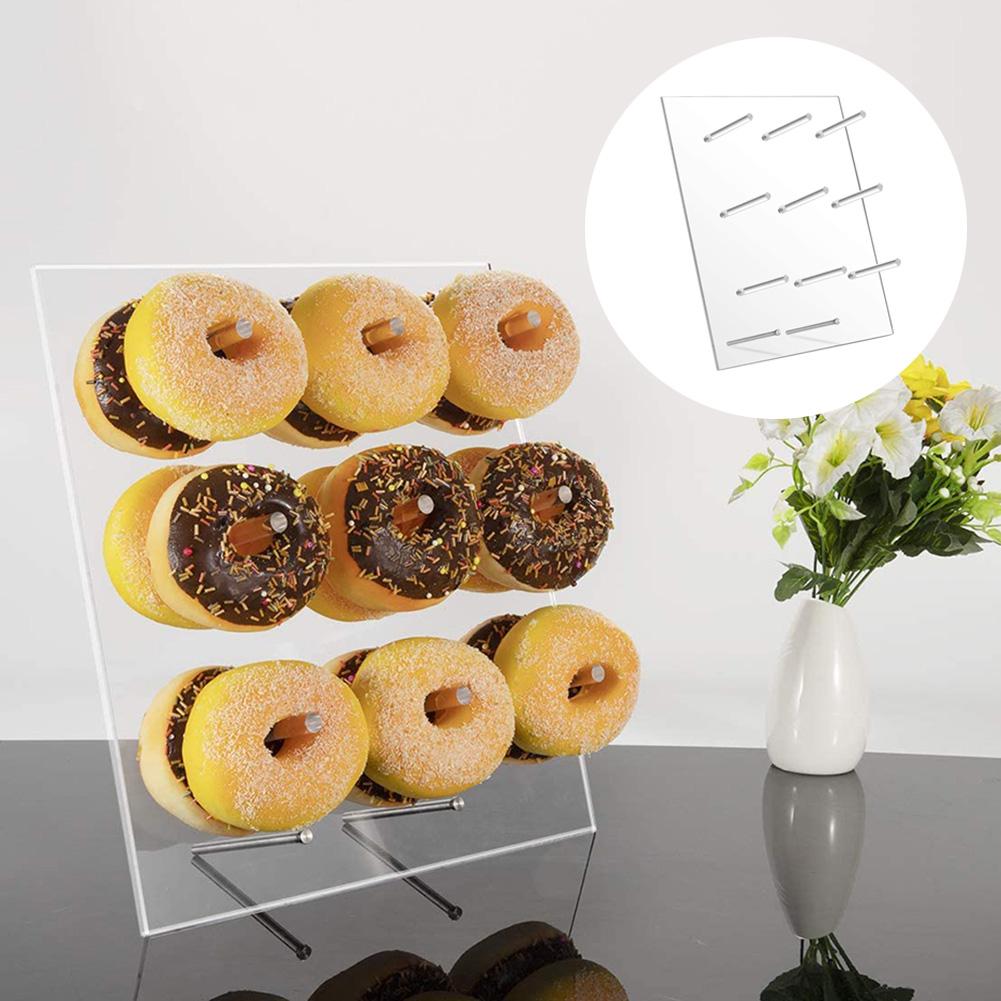 Transparent 9 Pillar Acrylic Donut Display Stand by HitMyNeed