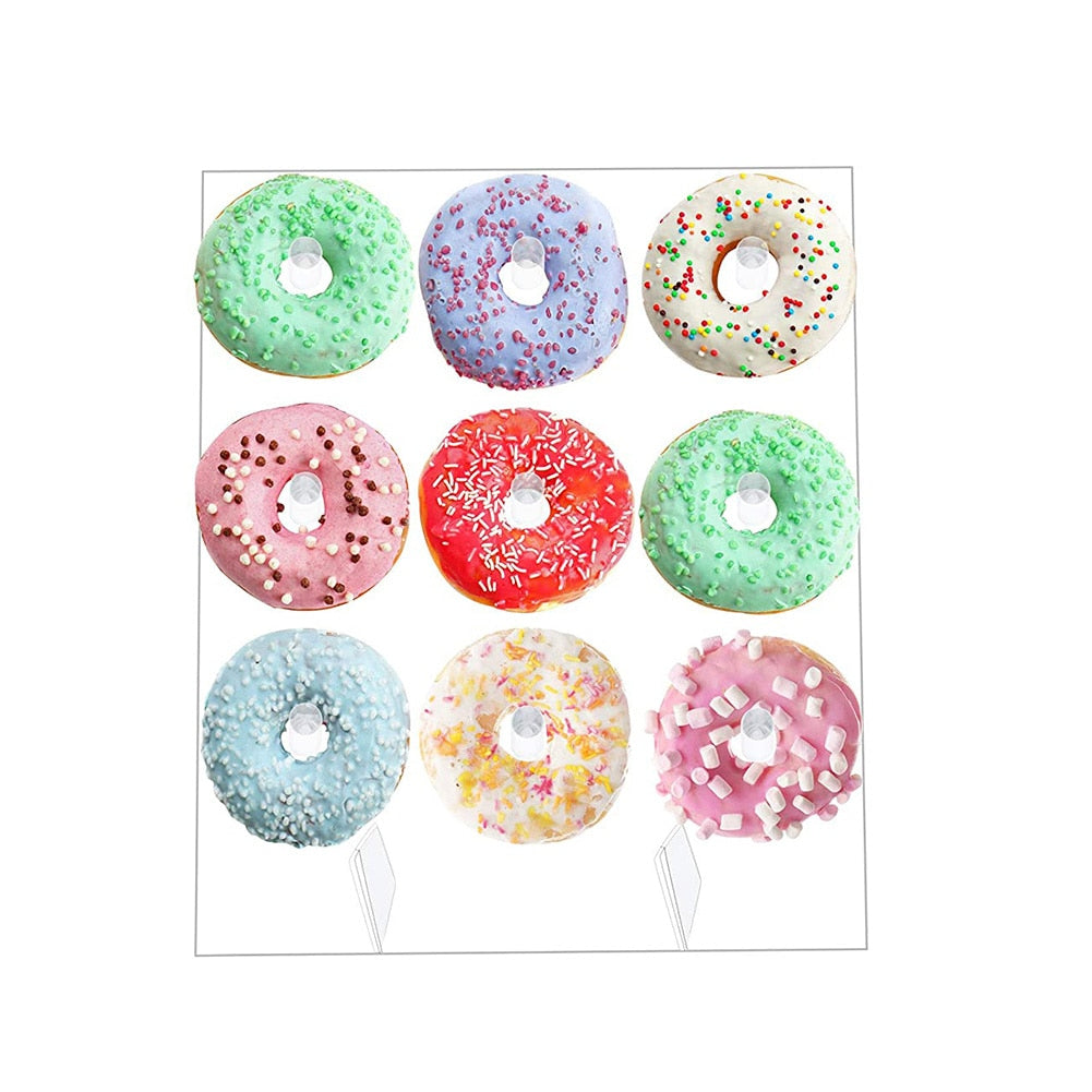 Transparent 9 Pillar Acrylic Donut Display Stand by HitMyNeed