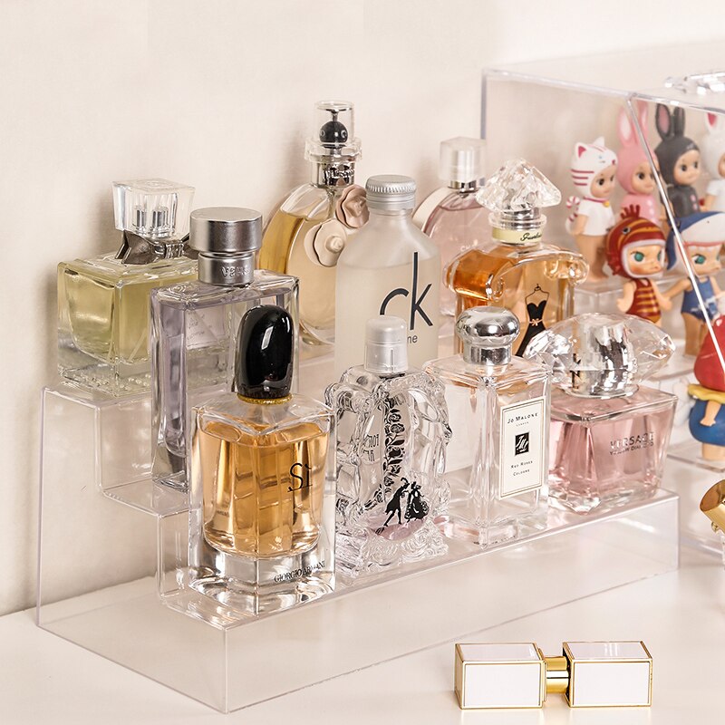 Transparent Acrylic 3-Tier Perfume Display Rack by HitMyNeed