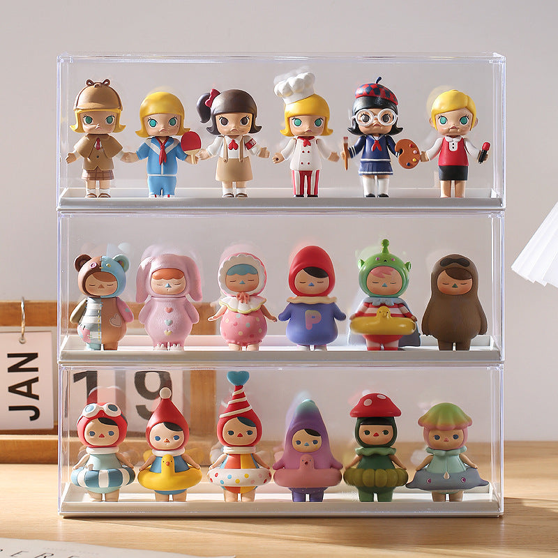 Transparent Acrylic Figure Display Case 30cm white by HitMyNeed