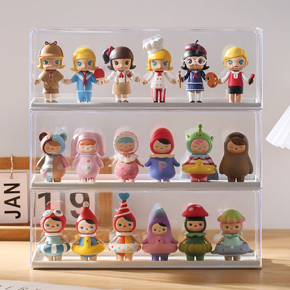Transparent Acrylic Figure Display Case 30cm white by HitMyNeed