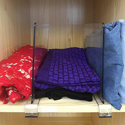 Transparent Acrylic Shelf Divider for Closets by HitMyNeed