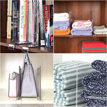 Transparent Acrylic Shelf Divider for Closets by HitMyNeed