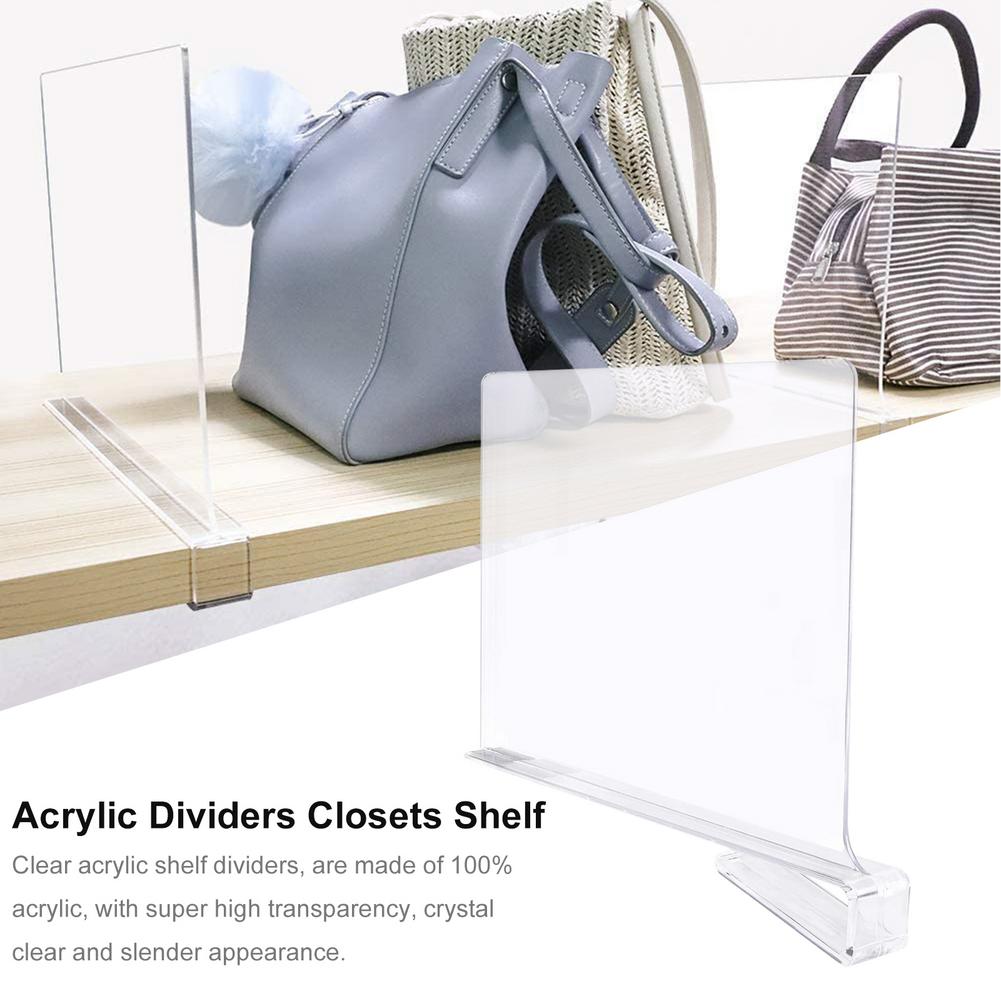 Transparent Acrylic Shelf Divider for Closets by HitMyNeed