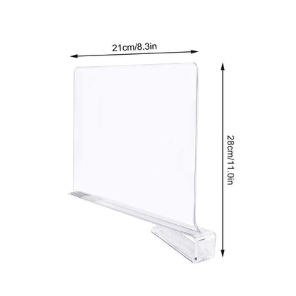 Transparent Acrylic Shelf Divider for Closets by HitMyNeed