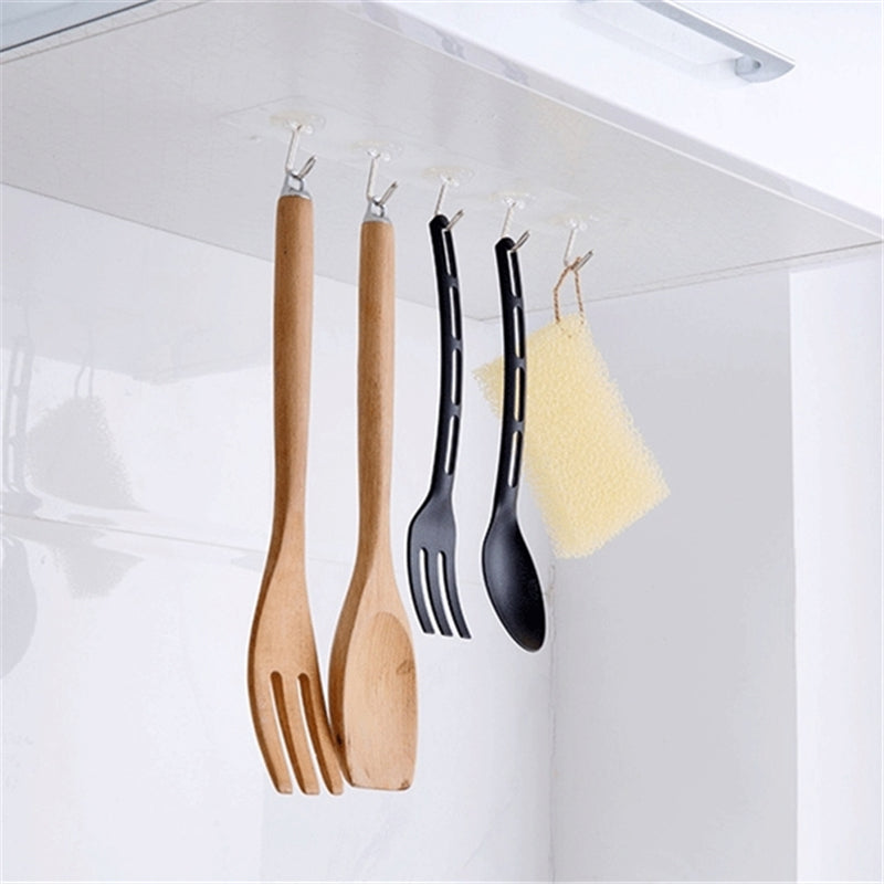 Transparent Adhesive Wall Hooks (10 Pack) by HitMyNeed