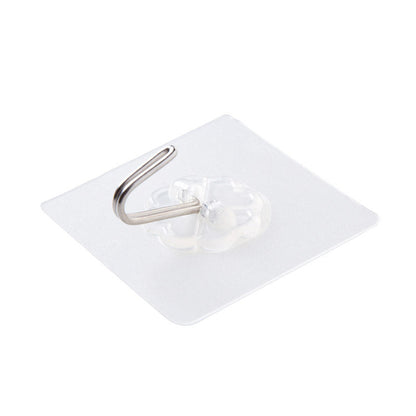 Transparent Adhesive Wall Hooks (10 Pack) by HitMyNeed