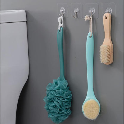Transparent Adhesive Wall Hooks (40 Pack, 6x6cm) by HitMyNeed