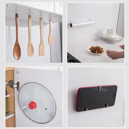 Transparent Adhesive Wall Hooks (40 Pack, 6x6cm) by HitMyNeed