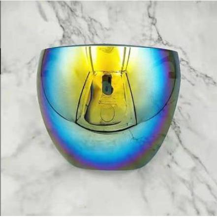 Transparent Anti-Fog Full Face Shield Glasses gold by HitMyNeed