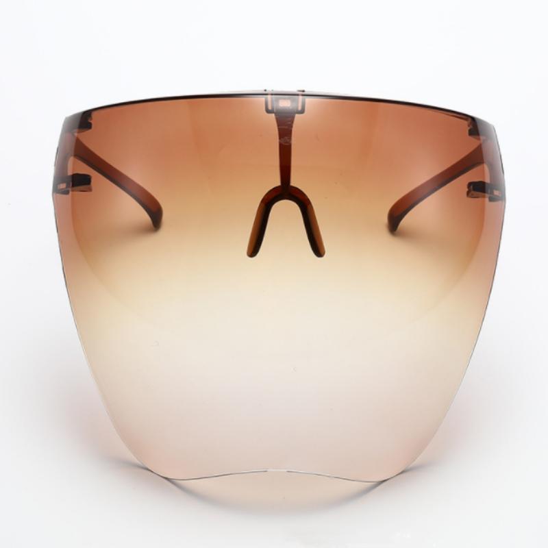 Transparent Anti-Fog Full Face Shield Glasses gradient-brown by HitMyNeed