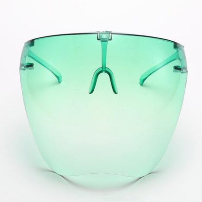 Transparent Anti-Fog Full Face Shield Glasses gradient-green by HitMyNeed