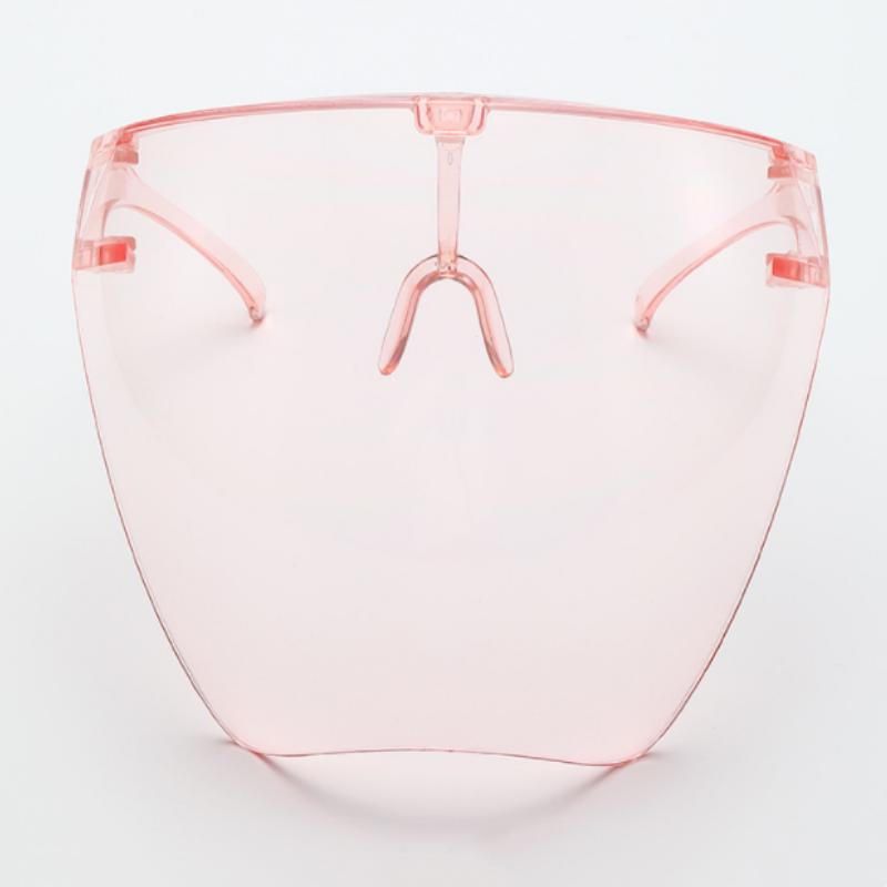 Transparent Anti-Fog Full Face Shield Glasses pink by HitMyNeed