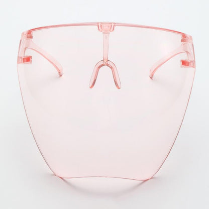 Transparent Anti-Fog Full Face Shield Glasses pink by HitMyNeed