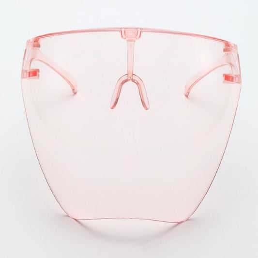 Transparent Anti-Fog Full Face Shield Glasses pink by HitMyNeed