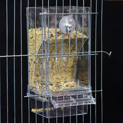 Transparent Automatic Bird Feeder with Waste Collector by HitMyNeed