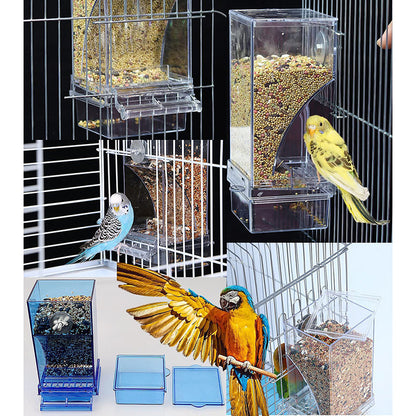 Transparent Automatic Bird Feeder with Waste Collector by HitMyNeed