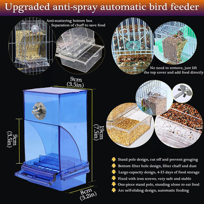 Transparent Automatic Bird Feeder with Waste Collector by HitMyNeed