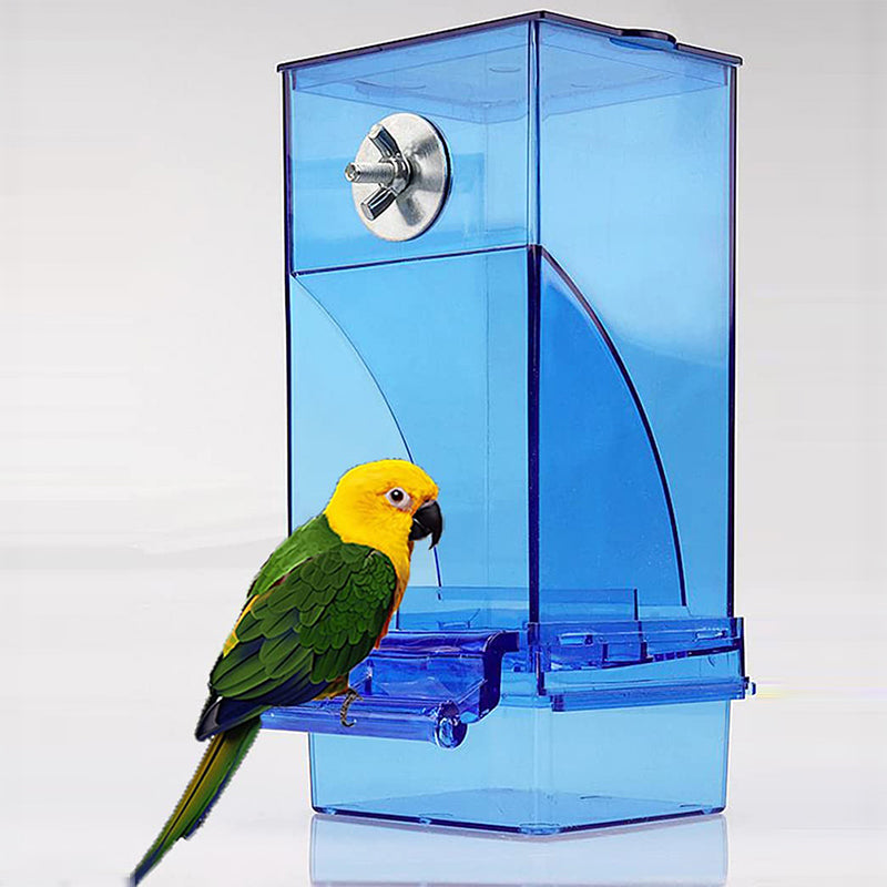 Transparent Automatic Bird Feeder with Waste Collector transparent by HitMyNeed