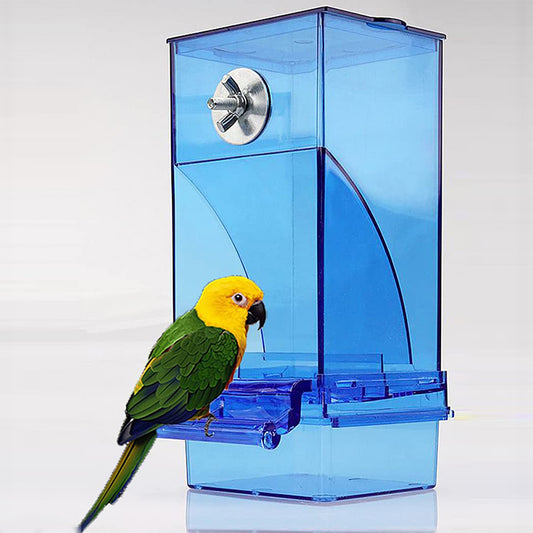 Transparent Automatic Bird Feeder with Waste Collector transparent by HitMyNeed