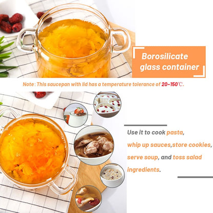 Transparent Borosilicate Glass Cooking Pot 1.8L by HitMyNeed