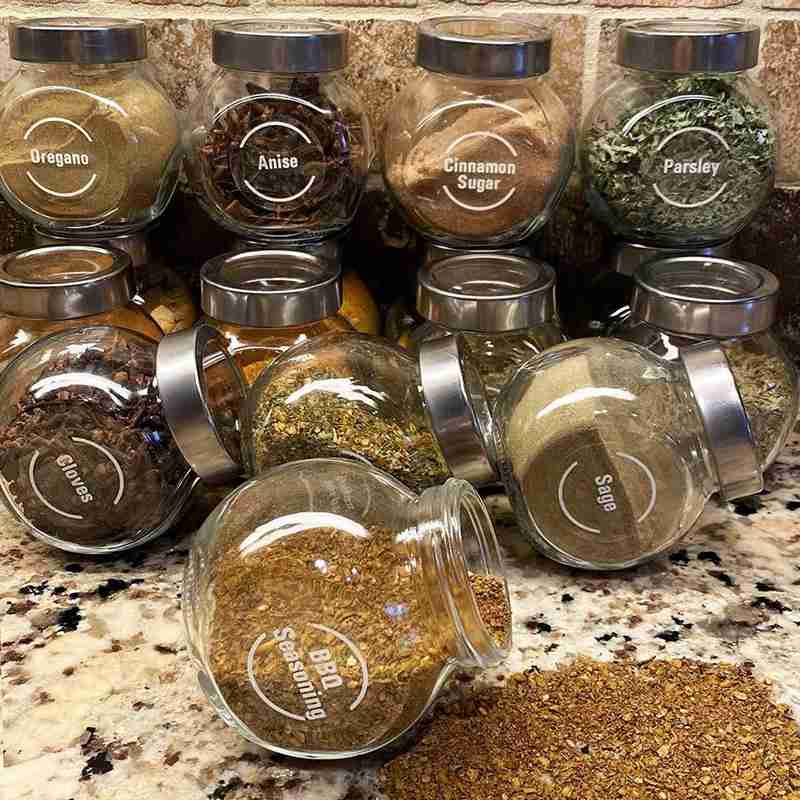 Transparent Bottle and Jar Label Stickers (144 Pcs) by HitMyNeed