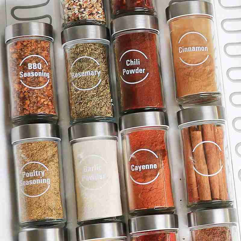 Transparent Bottle and Jar Label Stickers (144 Pcs) by HitMyNeed