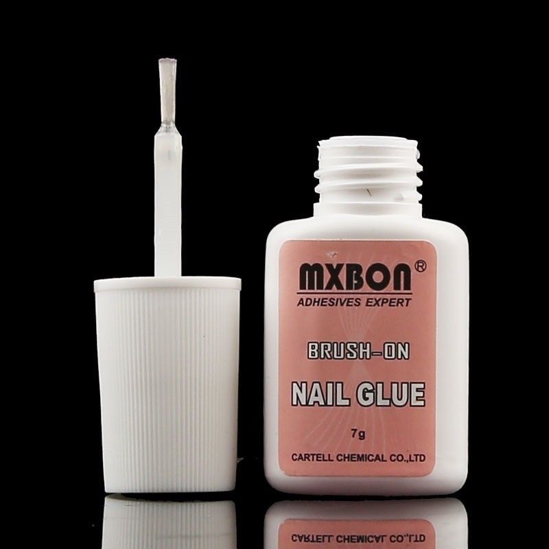 Transparent Brush-On Nail Glue 7g by HitMyNeed